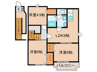 キングスコ－トＢの物件間取画像